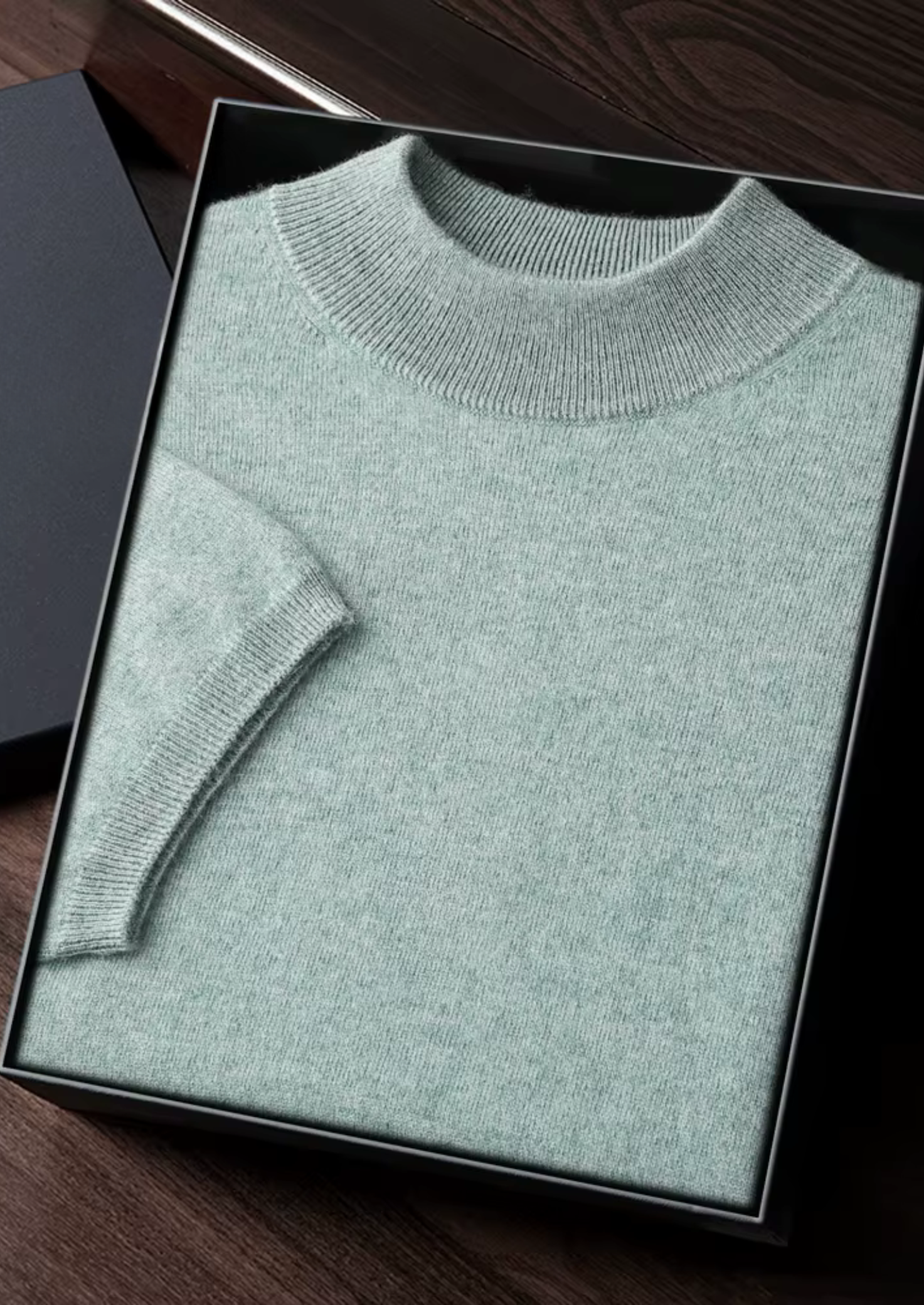Cashmere Mock Neck T-Shirt