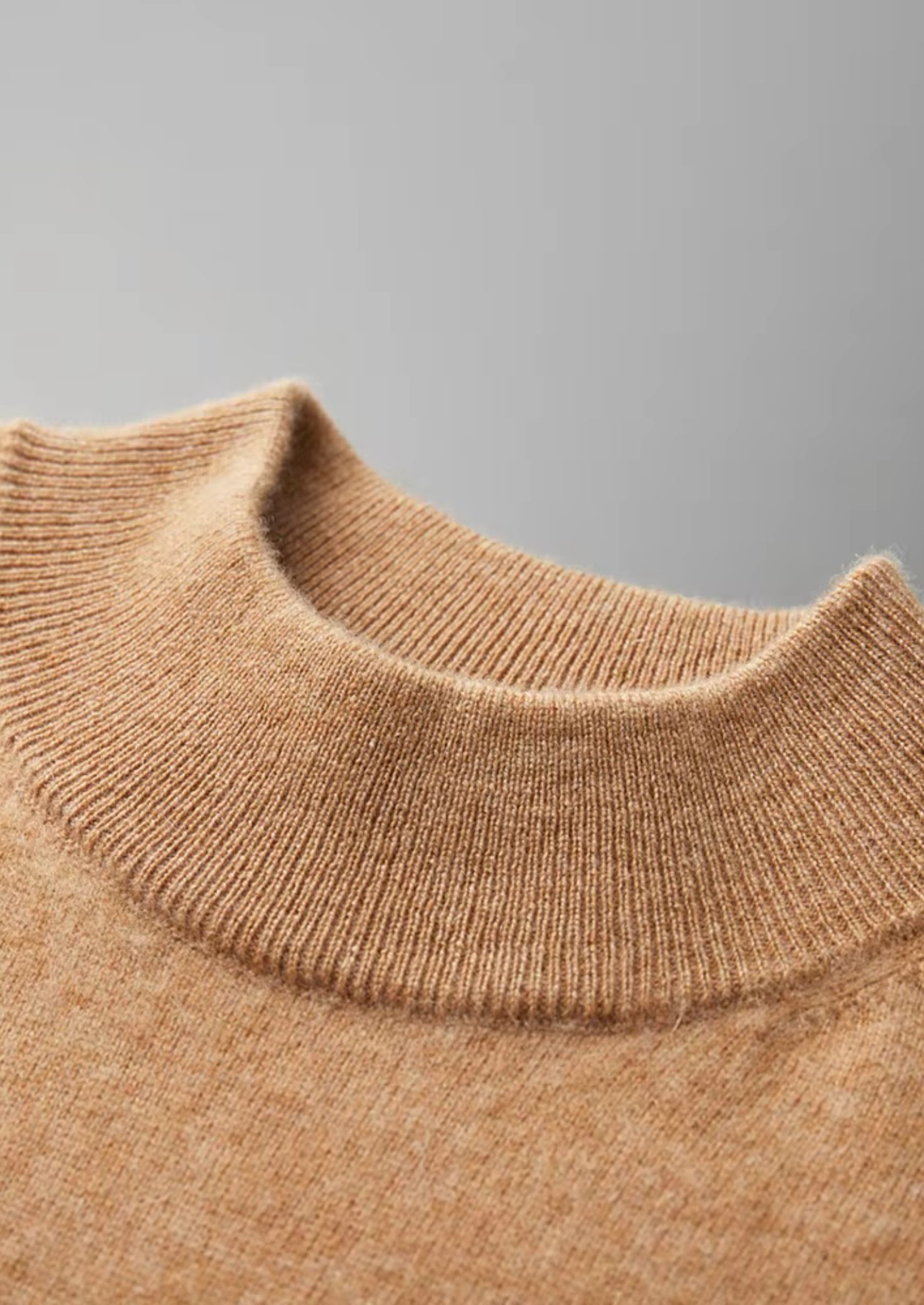 Cashmere Mock Neck T-Shirt