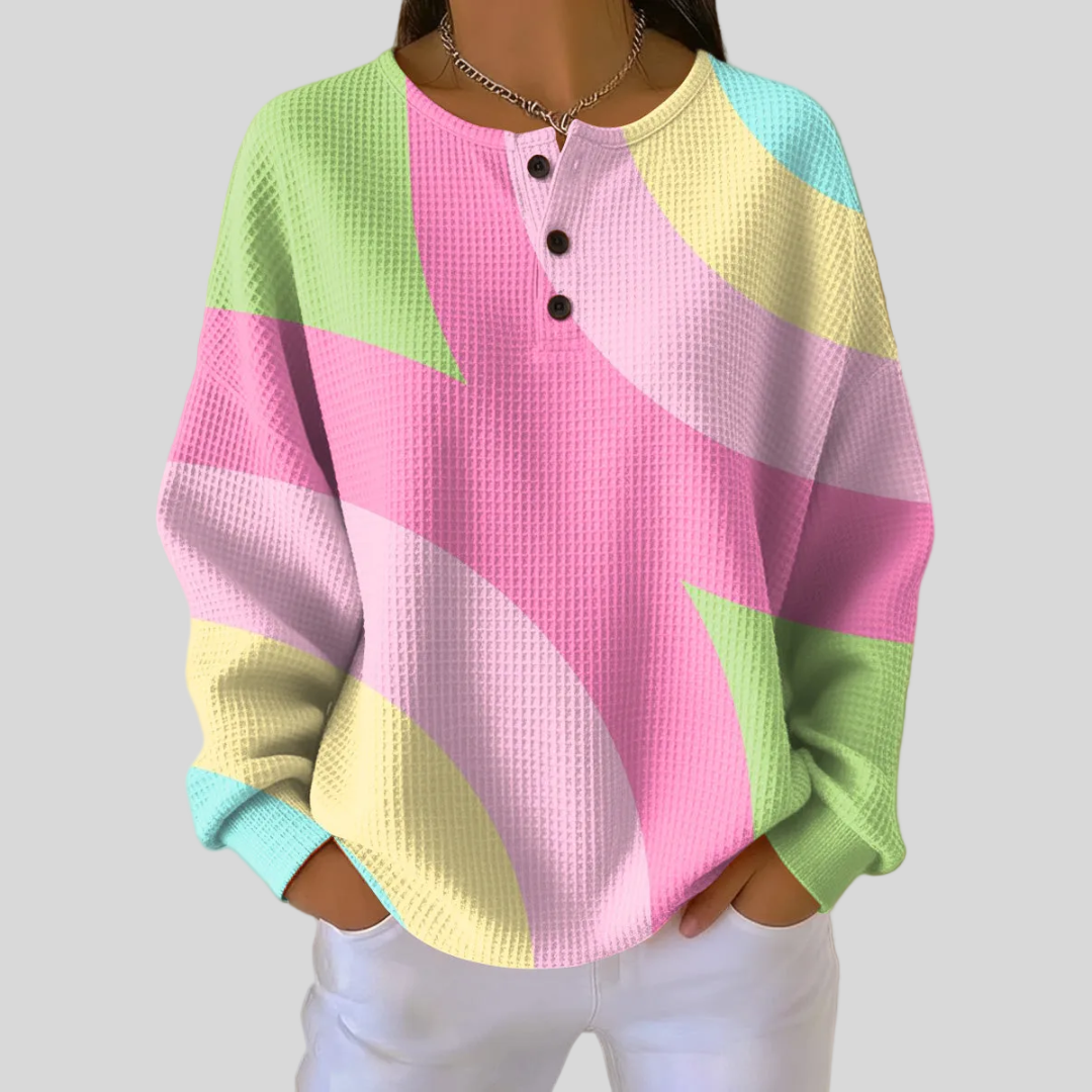 Vera™ | Sweater with Abstract Geometric Pattern