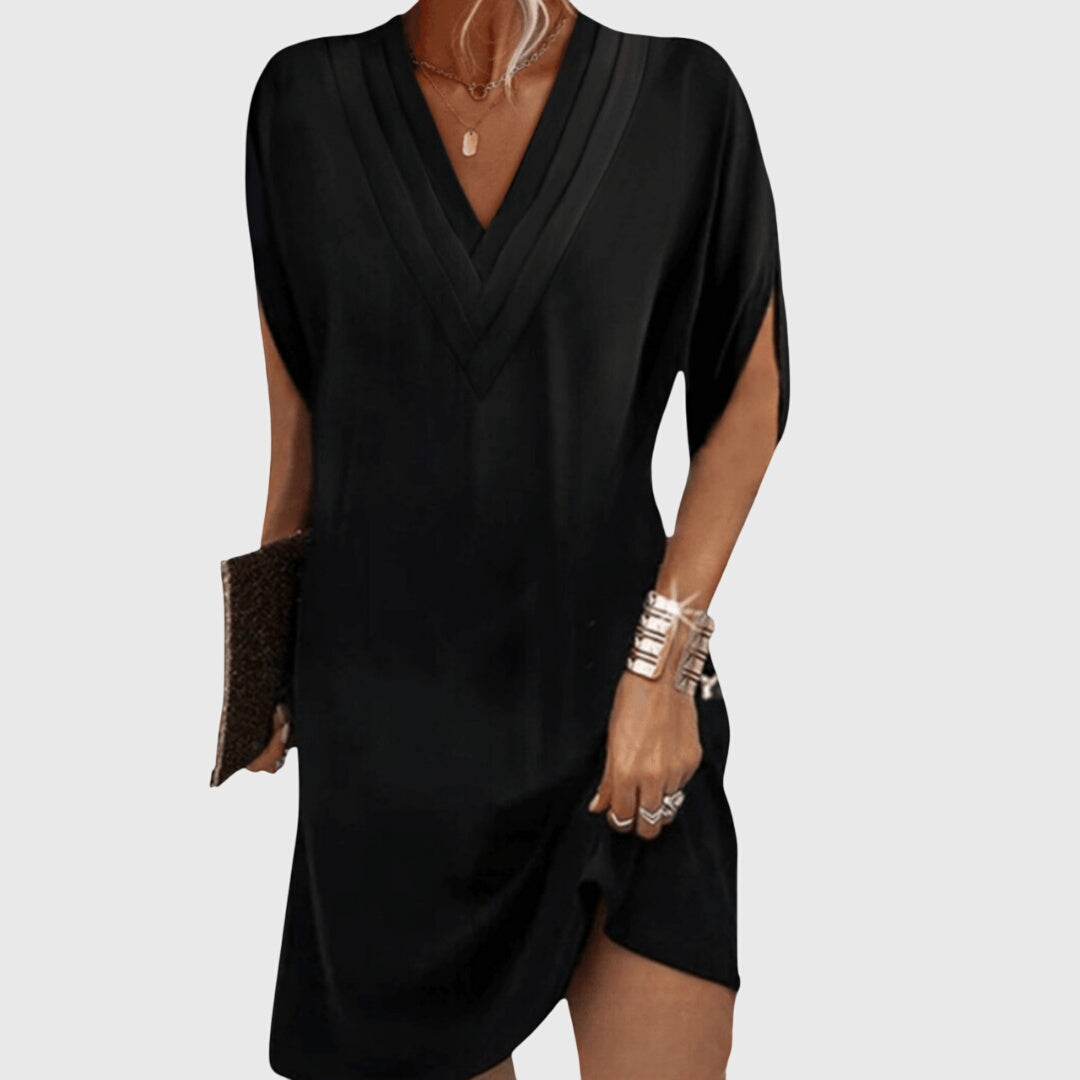 Ava | Women's Elegant V-Neck Midi Dress