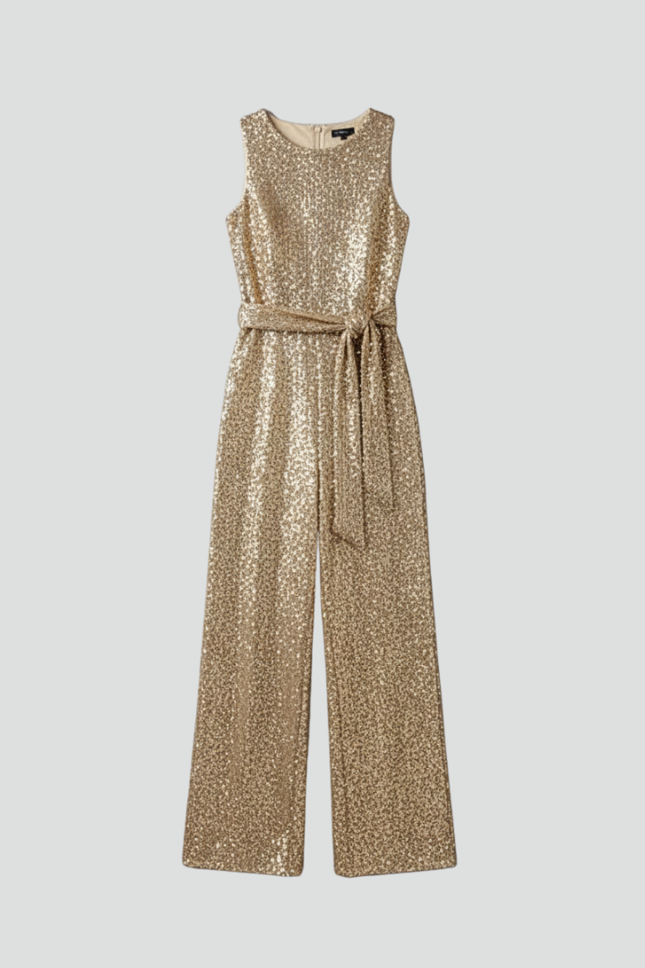 Joyce | Women's Sequin Straight-Leg Evening Jumpsuit