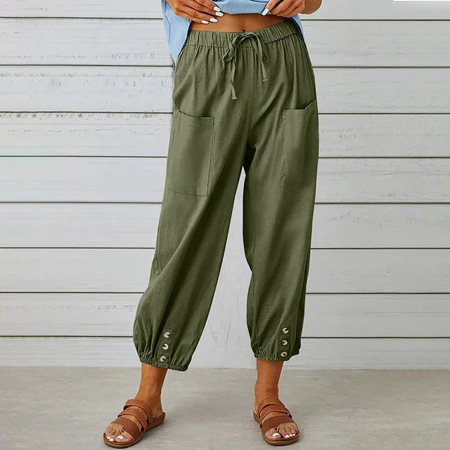 Maria | Women's Relaxed Fit High Waist Pants