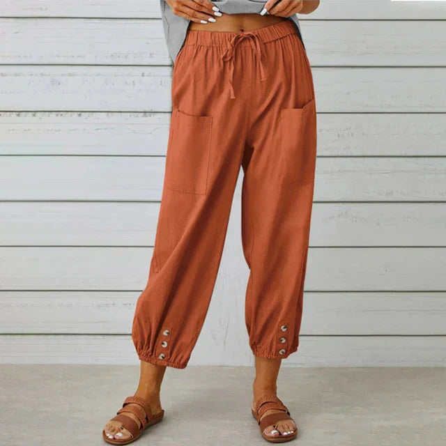 Maria | Women's Relaxed Fit High Waist Pants