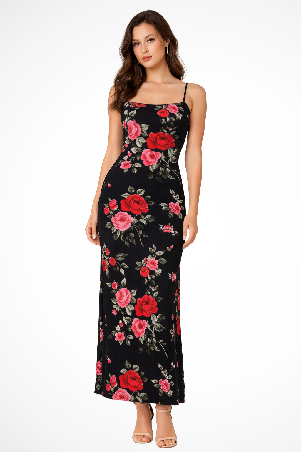 Nala | Women's Floral Spaghetti Strap Maxi Dress