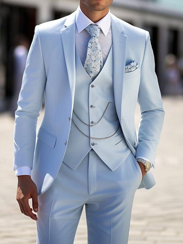 Luke | Men's Wedding Suit Tailored Fit 3-Piece Black