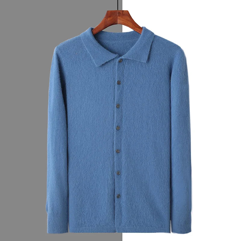 Cashmere Polo Button