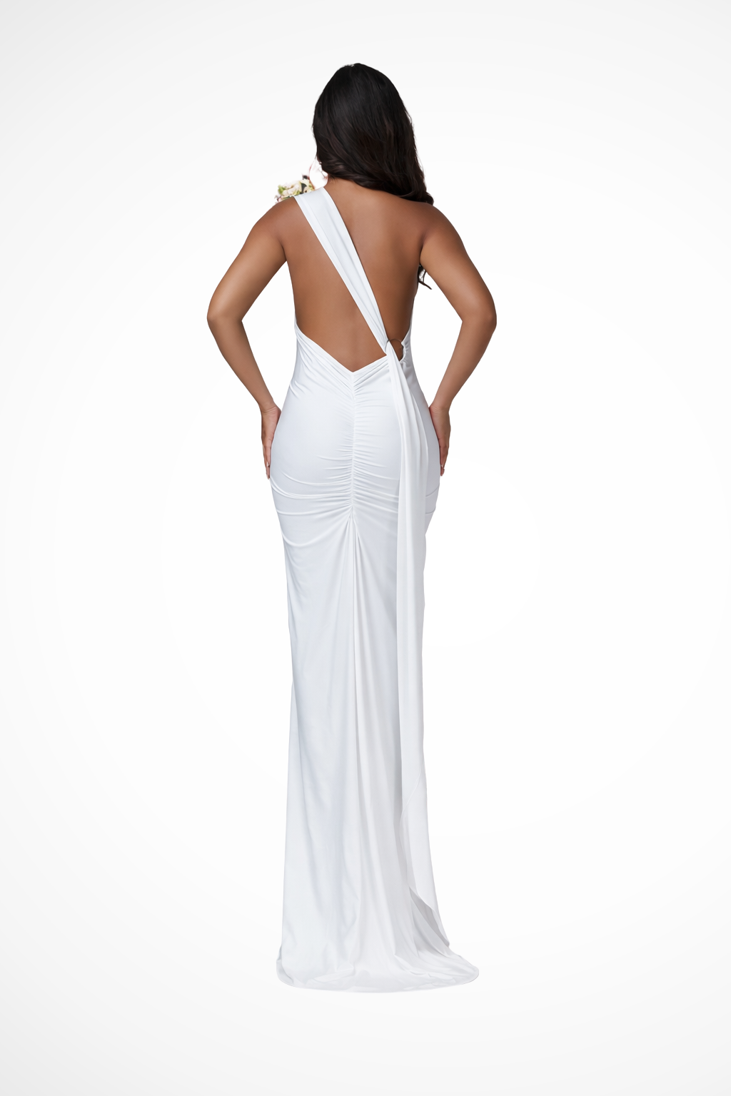 Isla | Women's Halter Neck Draped Maternity Maxi Dress
