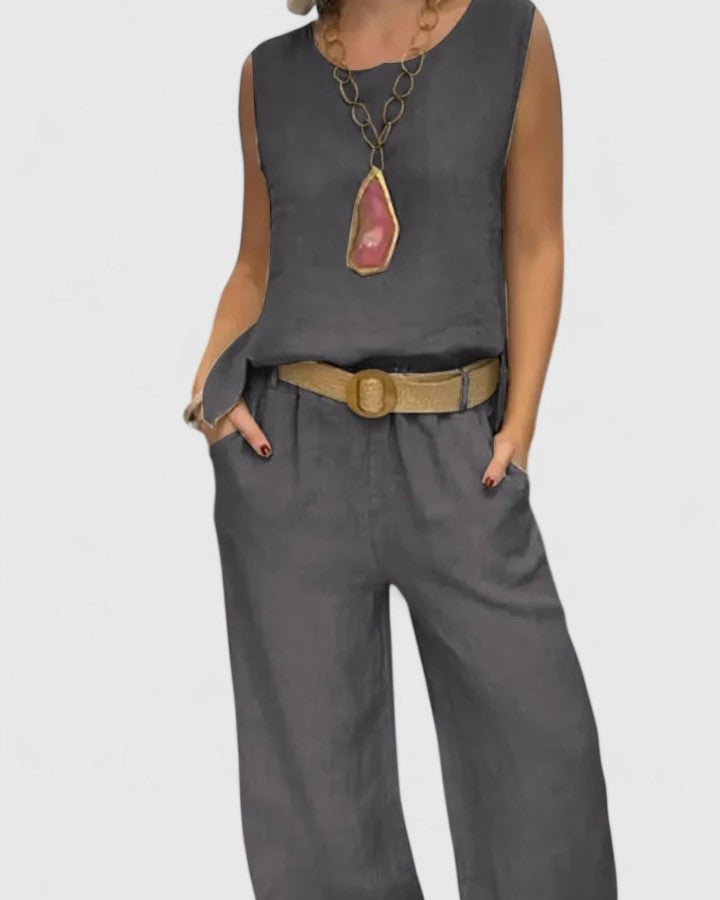 Tia | Women's Loungewear Two-Piece Wide-Leg Set
