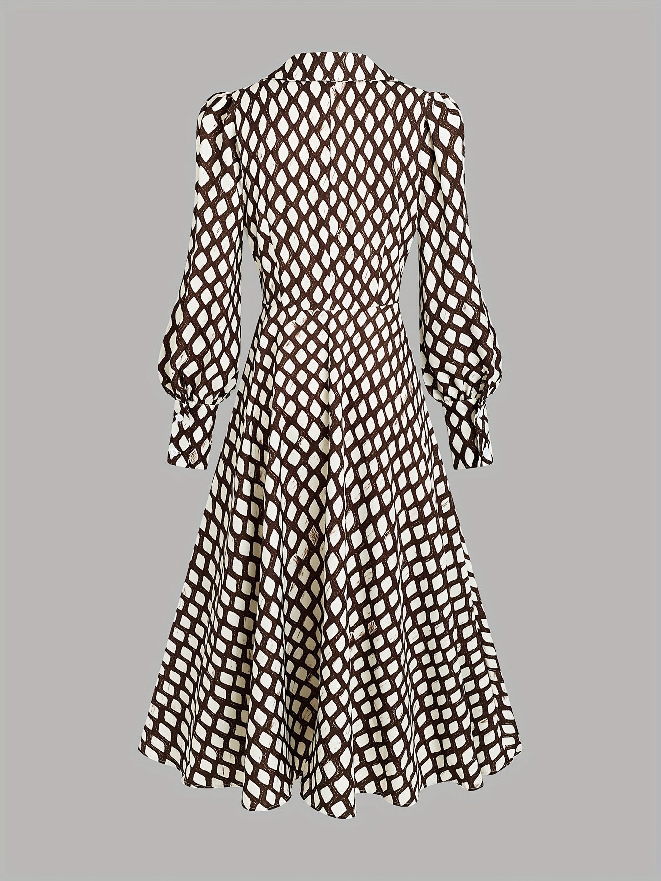 Payton | Women's Vintage Rhombus Print Dress