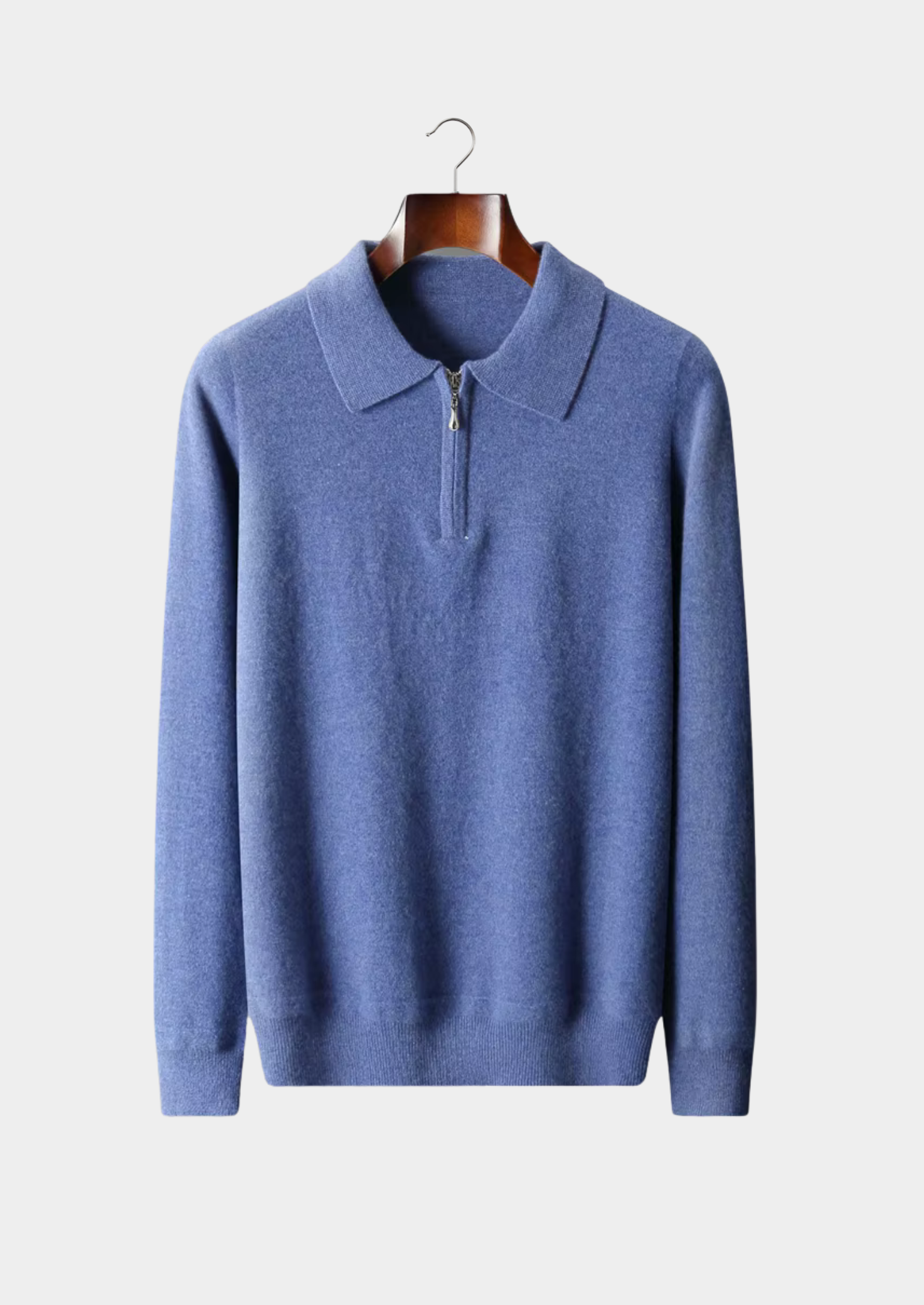 Wool Half-Zip Polo