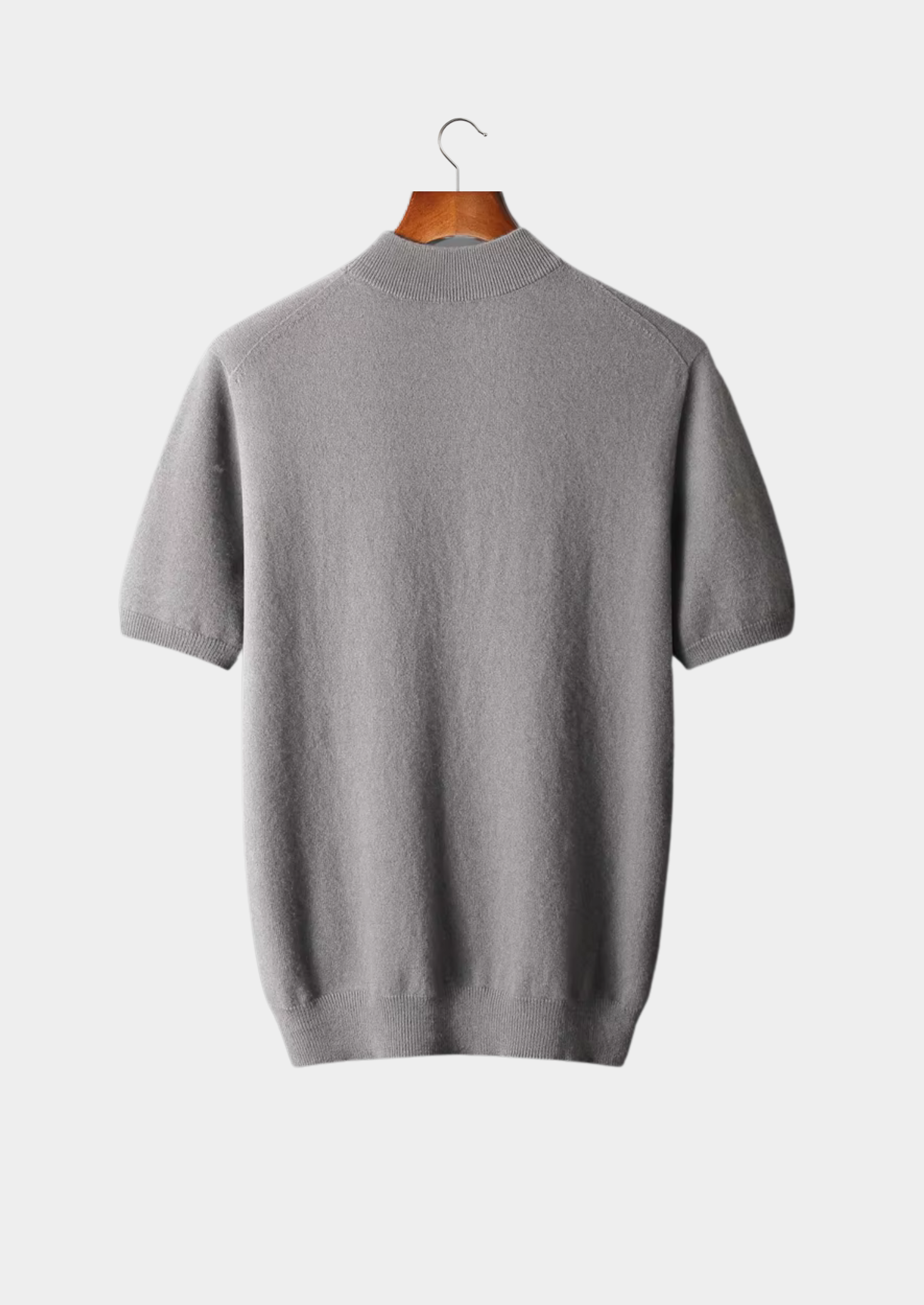 Cashmere Mock Neck T-Shirt