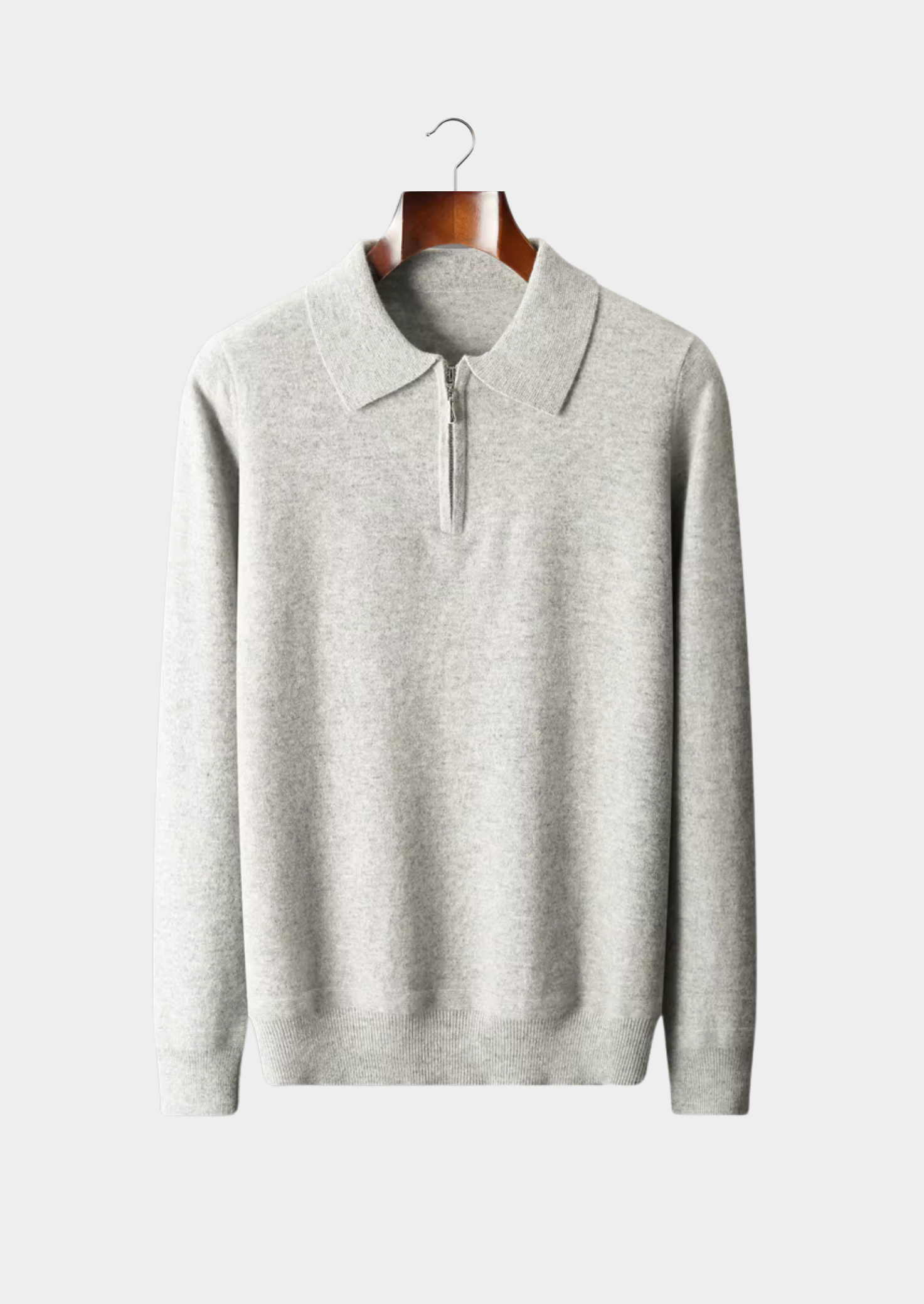 Wool Half-Zip Polo
